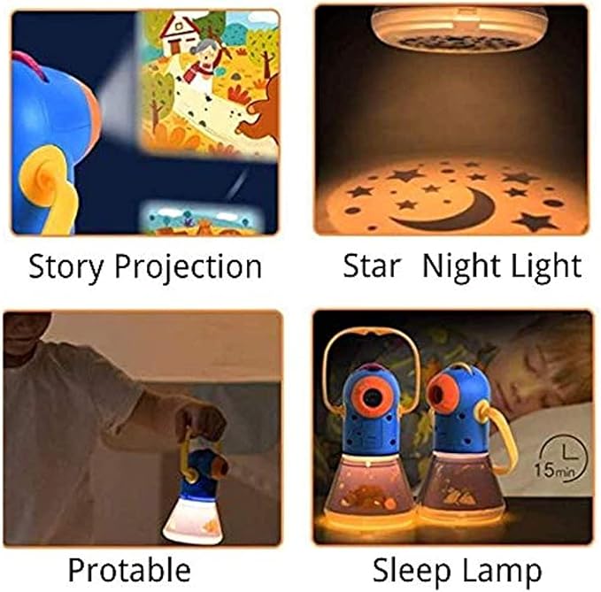 Kids Multifunctional Story Projector, Night Lights Projector Storybook Toy, Educational Toys Gifts for 3-12 Year Old Boys/Girls
