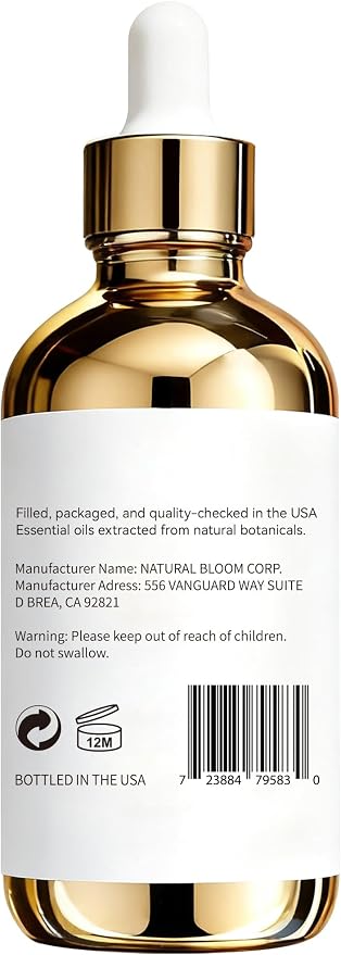 Lavender Essential Oil 4 Fl Oz | Smells like fresh lavender blooms with soft woody notes and a subtle herbal bitterness