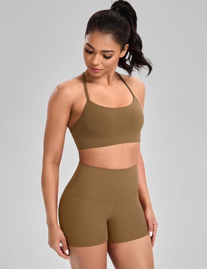 HeyNuts to Freest Womens Y Back Sports Bra, Spaghetti Strap Racerback Low Impact Workout Yoga Tops Padded A-C Cups *Updated