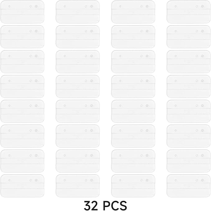 32 Pieces Plastic Action Figure Display Stand Base ,Multi-PEG Model Support Stand Compatible with 6 inch Star Wars Black Series Figure Toy (32PCS-Clear-Square)
