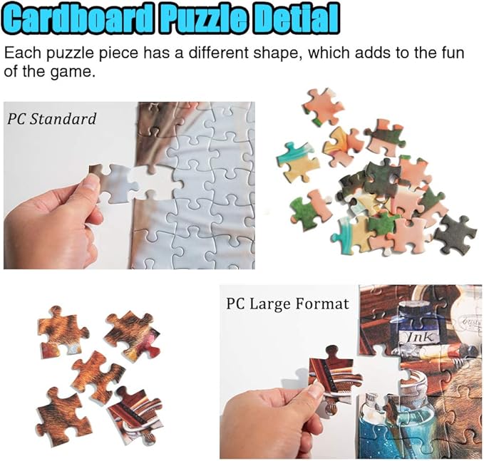 Custom Puzzle from Photo Custom Jigsaw Puzzle Unique Birthday Present Suitable for Children Family and Friends Personalized Puzzle-Multi Size (500piece-Wooden)