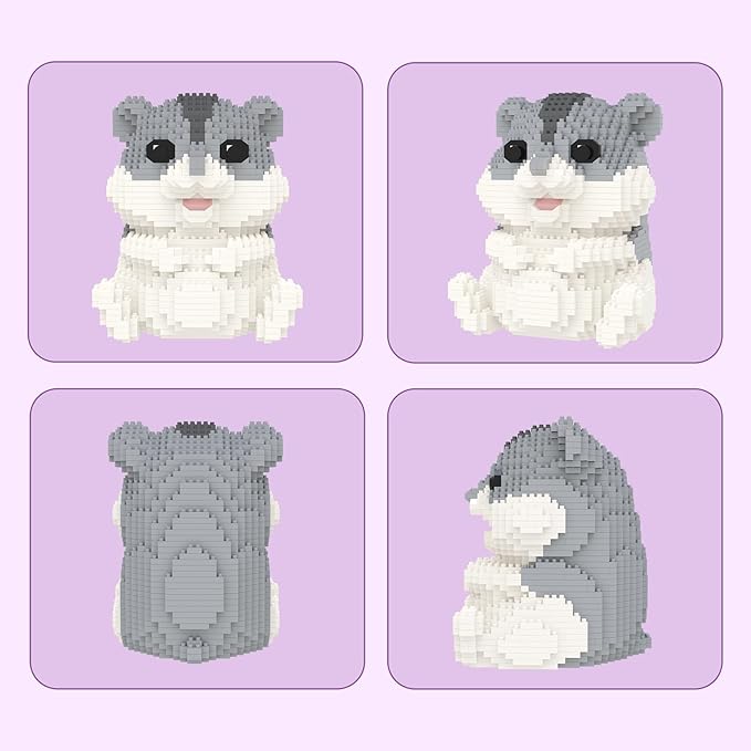 Larcele Micro Hamster Building Blocks Set, DIY Mini Building Toy Bricks for Age Over 12 Years, 1112 Pieces DZJM-01