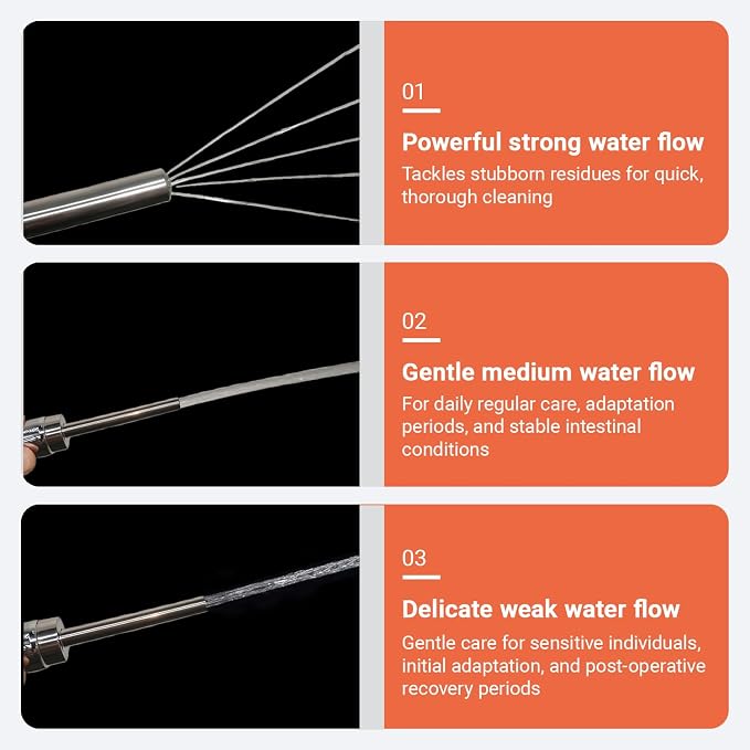 Professional Shower Enema Kit for Personal Hygiene, 6FT Stainless Steel Douche System with 2 Smooth Nozzles & Water Flow Control, Easy Install for Men and Women