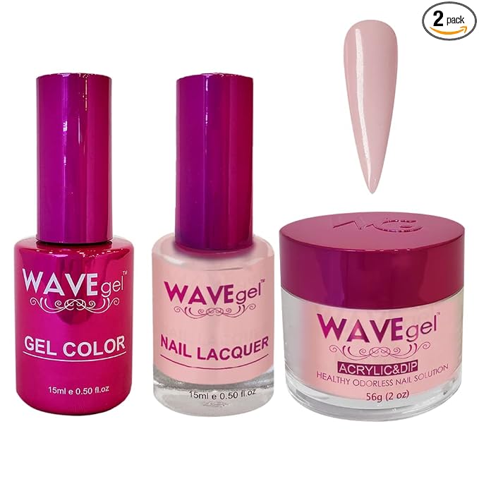 WAVEGEL Soak-Off Gel, Nail Lacquer & Acrylic/Dip Powder Matching Set - Princess Collection - #10 Run-Of-The-Mill