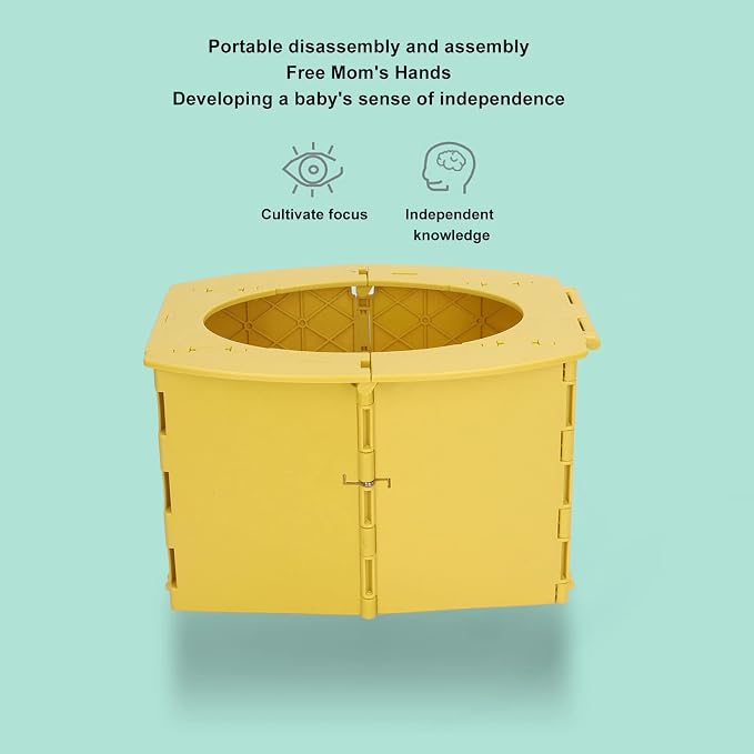 RiToEasysports Travel Potty,Portable and Foldable Toilet for Kids Boys Girls for Car, Camping, Outdoor, Indoor (Yellow)