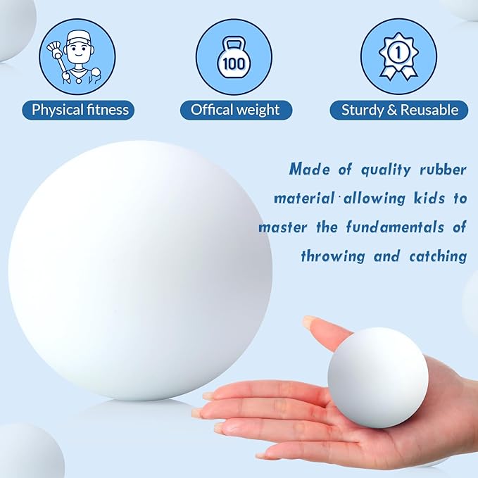 Sosation 50 Pack Lacrosse Ball Bulk 2.5 Inch Soft Rubber Motivational Stress Relief Massage Balls Myofascial Release Tools Muscle Knot Remover