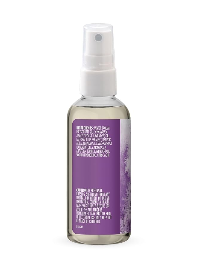 Aura Cacia Relaxing Lavender Aromatherapy Mist,4-Ounce,Lavender Pure Essential Oils,Sweet & Floral Aroma,(Pack of 2)