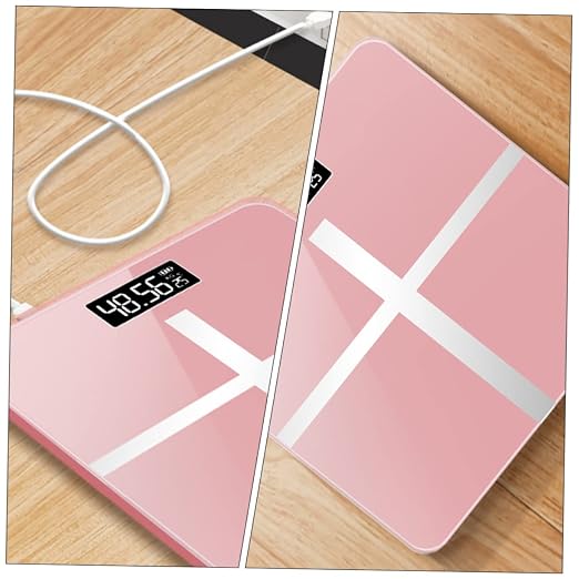 Healeved Rechargeable Battery Digital Scale for Body Weight Led Display Home Fitness Scale