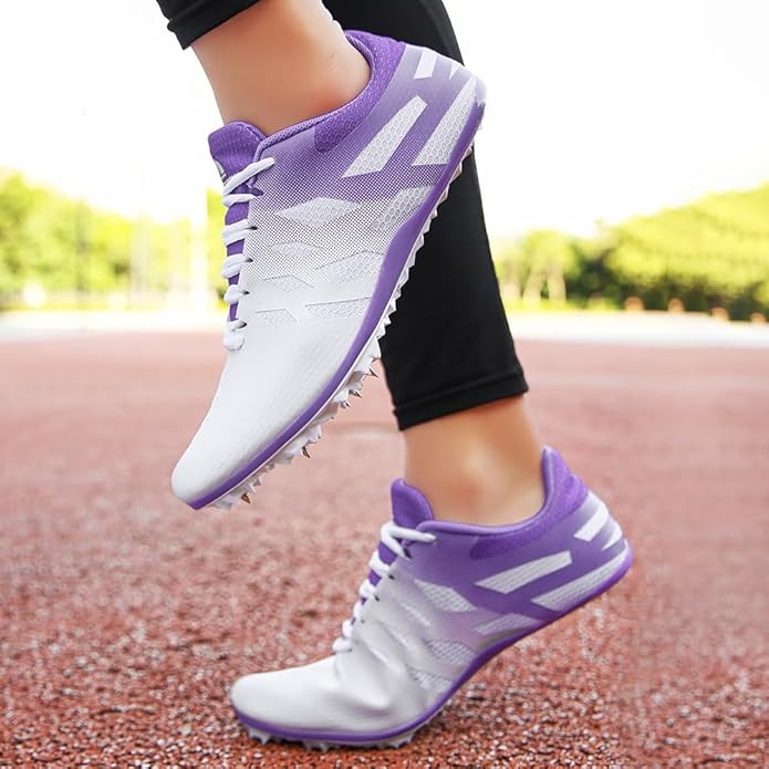 Men Women Kids Track and Field Shoes Professional 8 Spikes Running Racing Sneakers Breathable Lightweight Sprinting Shoes