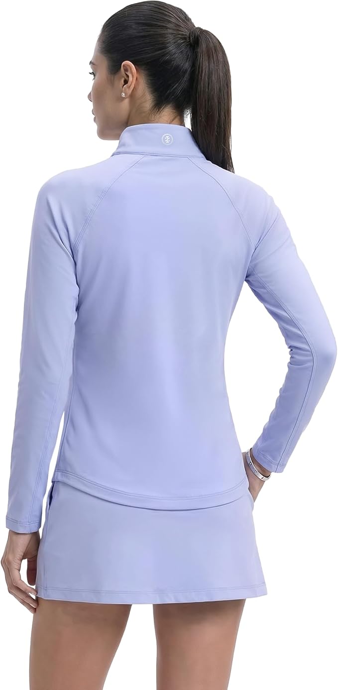Izod Women's 1/4 Zip Pullover Performance Stretch Long Sleeve Golf Running