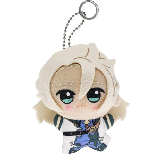 KOOLIYA Small Size Genshin Impact Figure Plush Doll - Albedo (4 inch), Keychain Anime Figure Soft Stuffed Gift for Game Fans (Albedo)