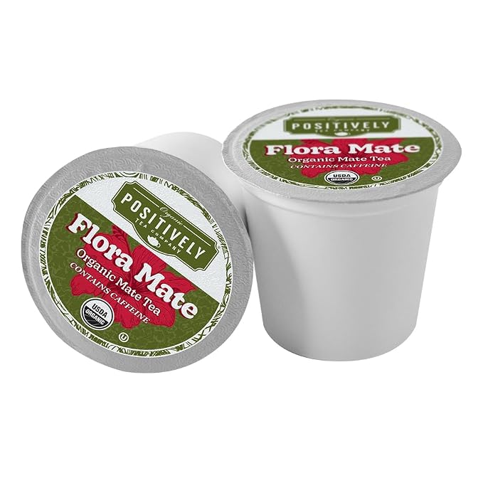 Organic Positively Tea Company, Flora Mate Herbal Tea, K-Cup Compatible, 24 Pods