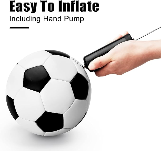 Soccer Ball Size 2 Size 3 Size 4 Size 5 with Pump Deflated - Single, 2 or 3 Pack Official Size & Weight Training Ball - Operation Christmas Child Shoebox - Gift for Toddler Kids Boys Girls Youth Adult