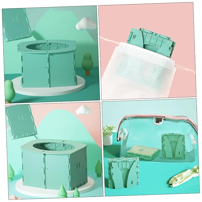 BESPORTBLE Portable Foldable Toilet Travel Potty Trainer Lightweight Car Seat for Outdoor Indoor Use with Bright Color for Easy Potty Training