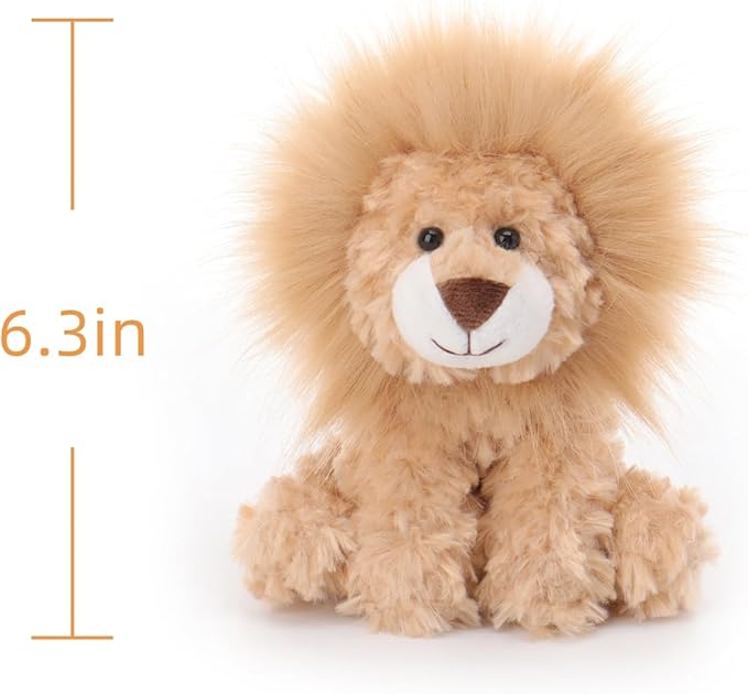 Apricot Lamb Yellow Plush Lion Stuffed Animals for Kids, Soft Cute Plush Toys for Baby Girl and Boy, 6.3 Inches