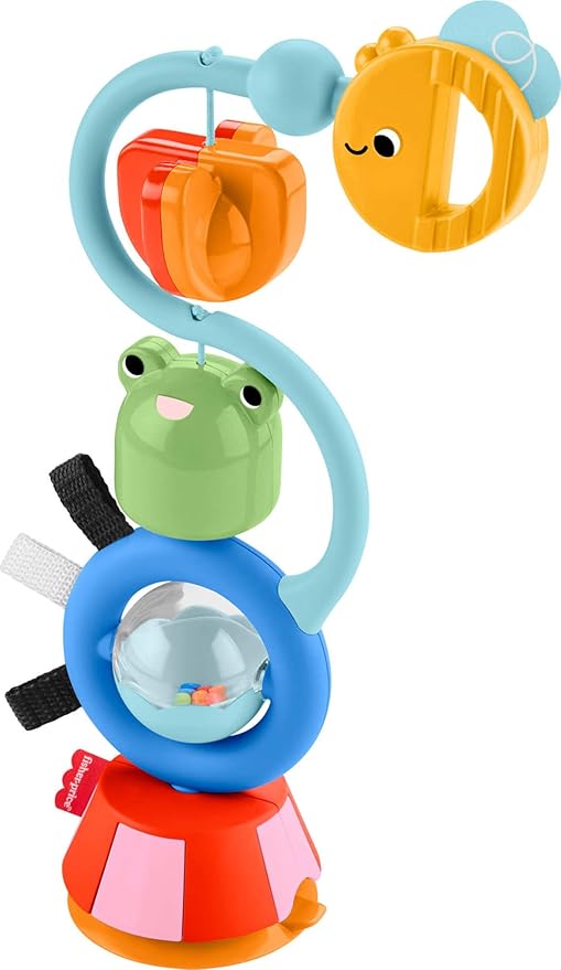 Fisher-Price Baby Toy Sensory Sounds High Chair Busy Activity with Suction Cup for Developmental Play Infants Ages+ Months