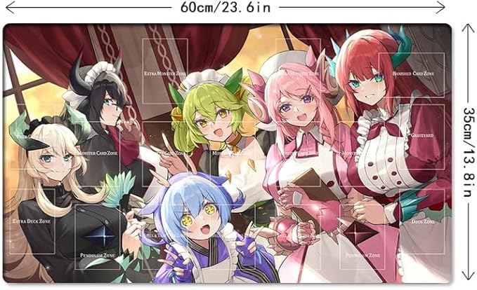 New Playmat Dragonmaid Deck CCG TCG Trading Card Game Mat + Free Bag (ZD039-347-A)