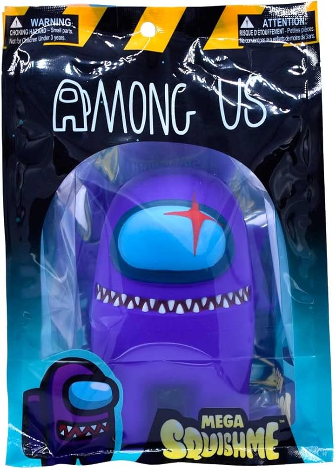 Among Us Mega SquishMe – 7″ Purple Imposter Squishy Toy – Official Slow-Rise Stress Relief for Kids & Gamers