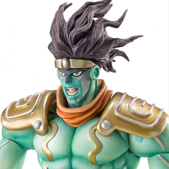 JJBA Action Figure Star Platinum Figure Movable Joints Statue 6.69" Green Star Platinum Anime Figurine Collectibles Desktop Decoration Gift for Fans