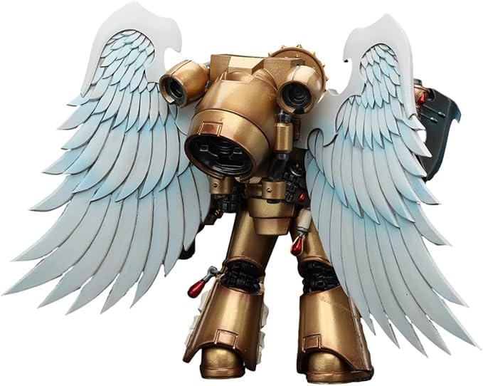 JOYTOY Warhammer 40K 1/18 Action Figures, Blood Angels Sanguinary Guard with Encarmine Axe and Inferno Pistol for Collectors & Decor, Ideal Gift for Christmas, Character Figure - JT7172