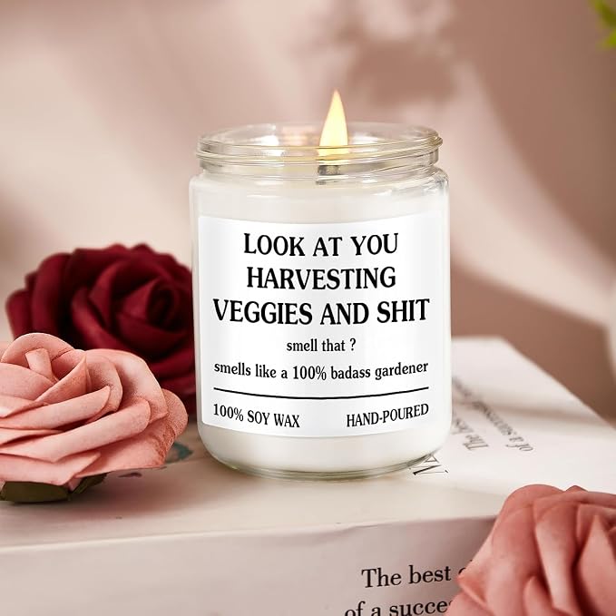 Gardening Gifts for Women - Unique Plant Lover Present, Fathers Day, Funny Garden Gift, Relax Candle, Best Gift for Gardeners, Valentine Gifts Cool Plant Mom, Funny Garden, Growing Candle