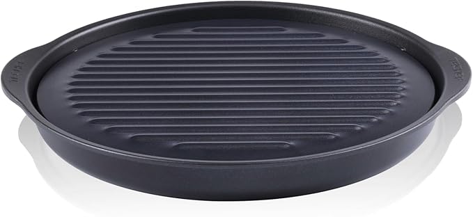 TECHEF - TRUE GRILL PAN - Stovetop Nonstick Indoor/Outdoor Smokeless BBQ Grill Set, including a Grill Plate and Alumium Drip Tray