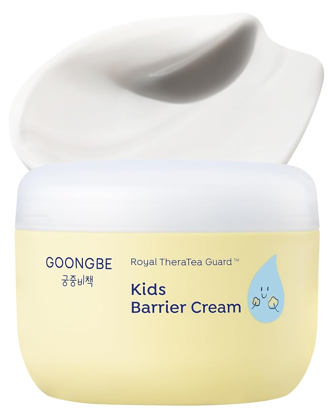 GOONGBE Kids Barrier Moisturizing Cream – Ceramide Repair for Dry, Rough, Sensitive Skin – 1% Panthenol & Cica, Liposome Fast-Absorb Non-Sticky Formula for Face & Body – Allergen-Free 6.09 oz