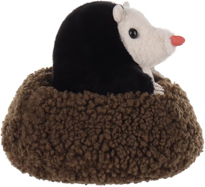 Apricot Lamb Curious Mole Plush Stuffed Animals for Kids, Soft Cute Plush Toys for Baby Girl and Boy, Fluffy Curious Mole Brown