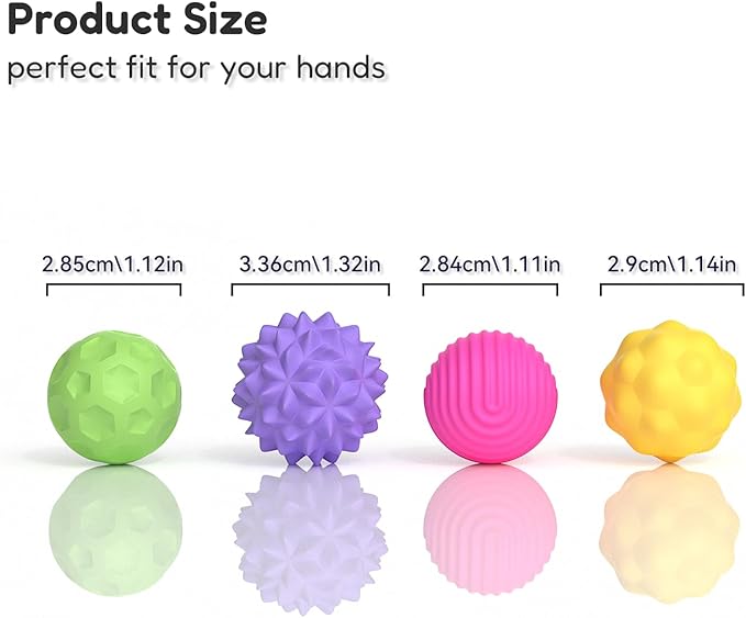 Large Magnetic Sensory Fidget Ball Toy, 8Pcs Silicone Sensory Stress Relief Toys for Adults, Teens with Autism, ADHD, Anxiety, Stocking Stuffers for Women Men Teen Gift (Candy, Large)