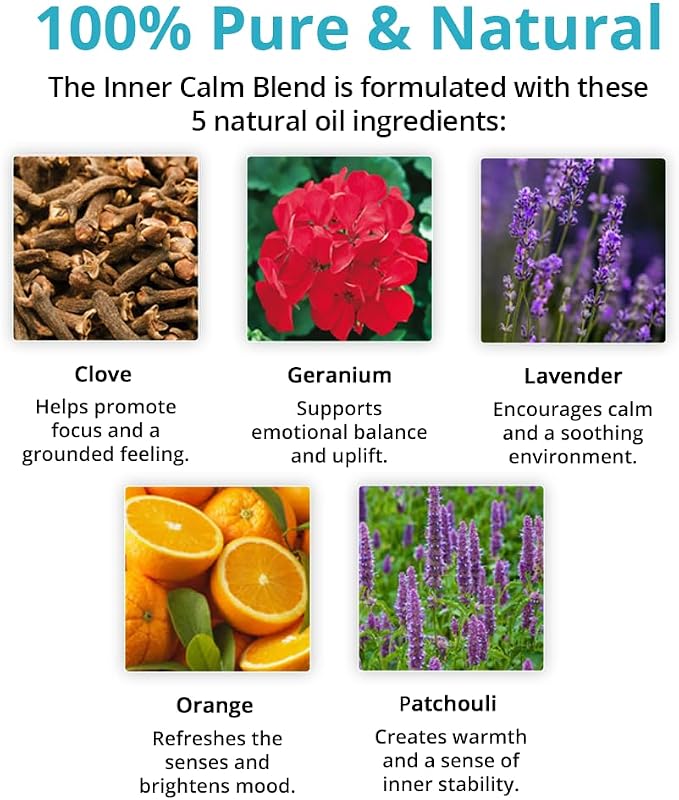 Inner Calm 2-Pack – Essential Oil Roll-On & Nasal Inhaler – Aromatherapy for Relaxation, Stress Relief & Mindful Balance