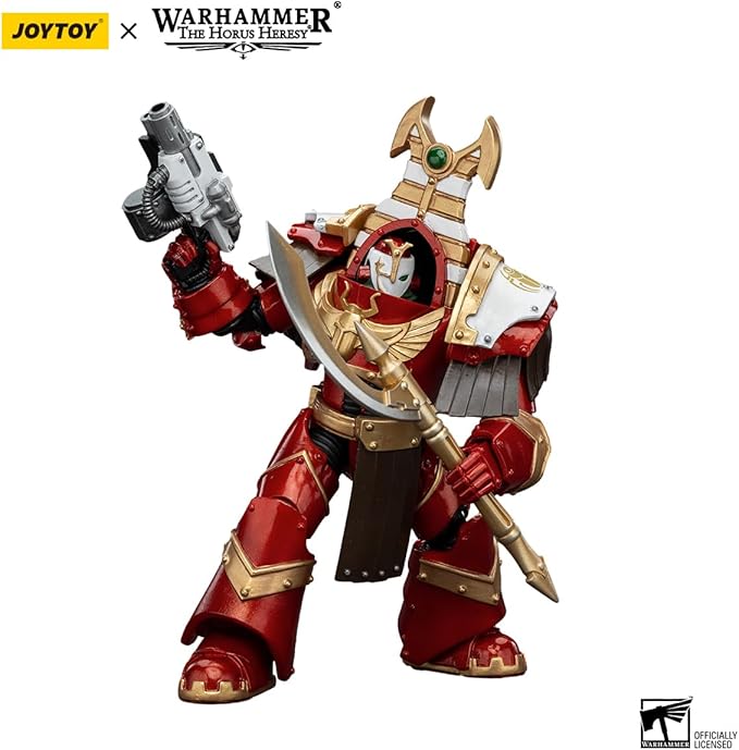 JOYTOY Warhammer 40K Thousand sons 5.35in Sekhmet Terminator Cabal Sekhmet with Combi-Melta and Achea Force Weapon 1:18 Scale Action Figure Mecha Joy Toy Collection Model