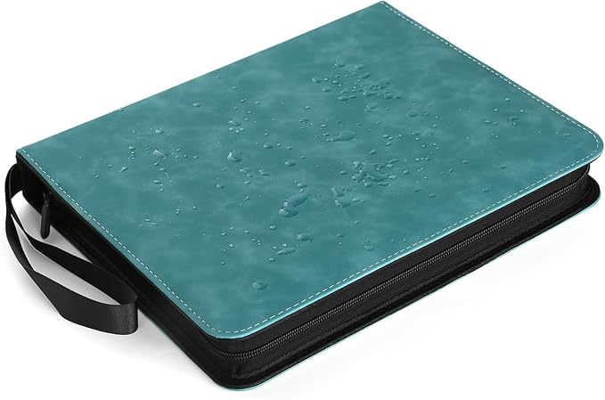 GERMUN 720 Card Binder, Premium Trading Card Binder, 9 Pocket Double Sided Pocket PU Card Collection Binder, Collector Card Album, Card Folder for MTG, TCG, Sports Cards, Game Cards (Lake Blue)