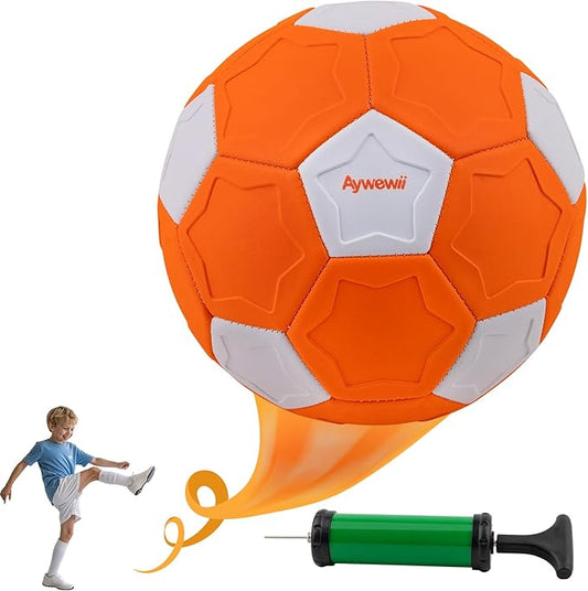 Size 4 Curve Soccer Ball Toy for Kid with Pump & Mesh Bag, Durable & Lightweight, Toddler Swerve Ball for Backyard Game, Indoor Outdoor Play Activity | Birthday Gift for Boy Girl Ages 3+ 4 5 6 7 8-12