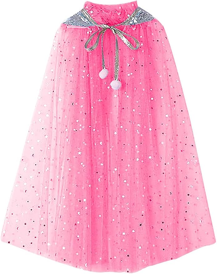 FKKFYY Rainbow Cape Cloak for Girl Princess