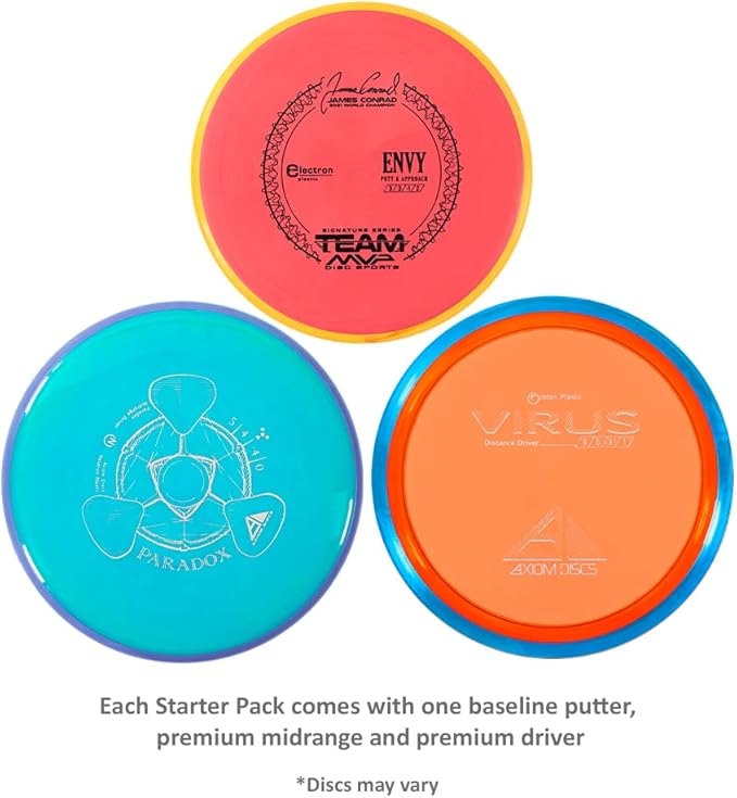 Axiom Discs 3-Disc Premium Disc Golf Starter Set (Colors and Models May Vary)