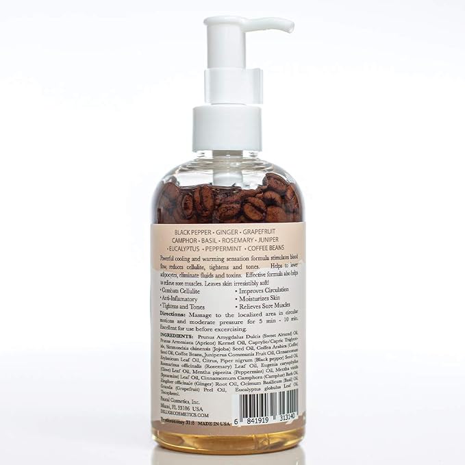 DELUGE Original Massage Oil for Cellulite Treatment, Full Body Spa Relaxation Therapy and Sore Muscles. Targets unwanted Fat Tissue, Helps Firms and Tones Skin 8 Oz