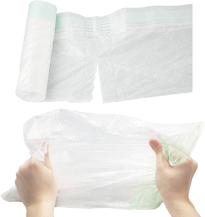 100 Pack Potty Chair Liners Disposable,Drawstring Training Toilet Seat Liner Bags Cleaning Bag for Kids Toddlers Outdoors Travel