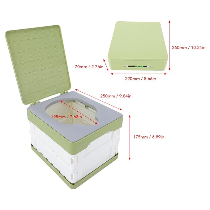 Kids Portable Toilet, Foldable Collapsible Potty for Travel Camping Outdoor Activities with PU Cushion