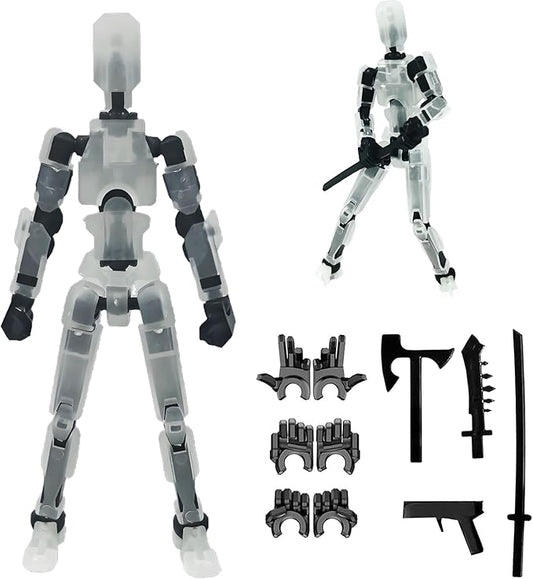 2025 New Titan 13 Action Figure,Nova 13 Action Figure 3D Multi Jointed Action Figures,Dummy Robot 13 Action Figures for Collectors Desktop Decorations (Transparently-1PC)