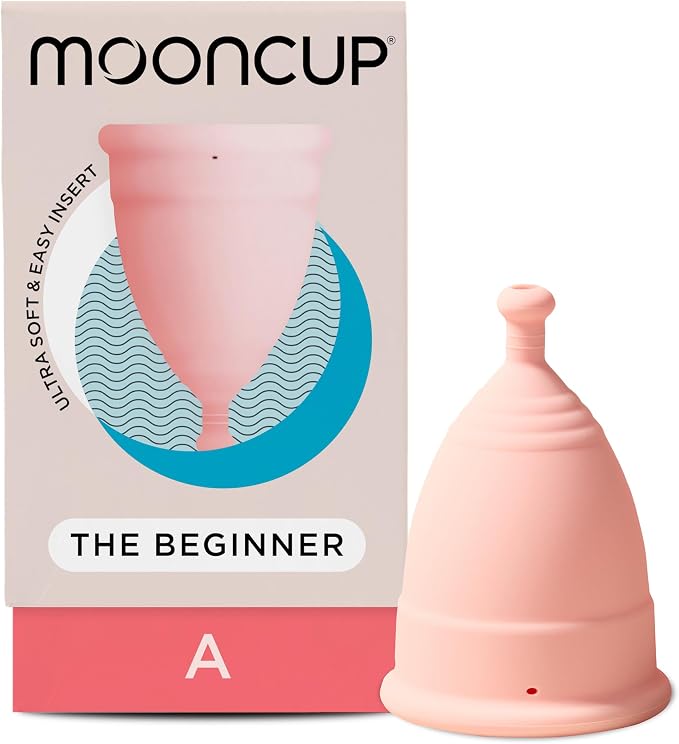 Mooncup® Beginner Menstrual Cup, Reusable, Ultra Soft & Easy Insert, Great for Heavy Flow Periods, Size A, Age 30+ or Post Vaginal Birth (Pack of 1)