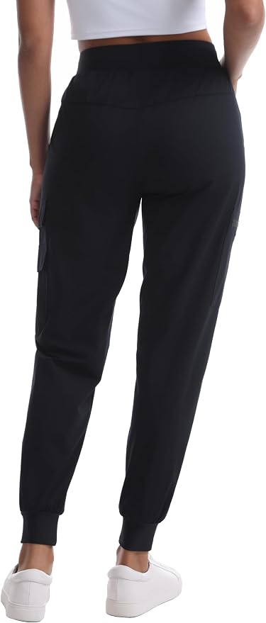 Rrosseyz Women's Hiking Pants with Pockets - Lightweight Water Resistant Joggers Cargo Pants for Casual Travel Golf Outdoor