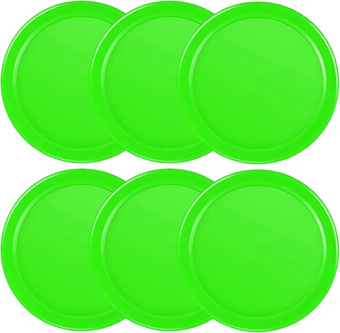 Coopay 3 1/4 Inches Air Hockey Pucks 6 Pack Full Size Heavy Replacement Pucks for Game Tables Equipment Accessories