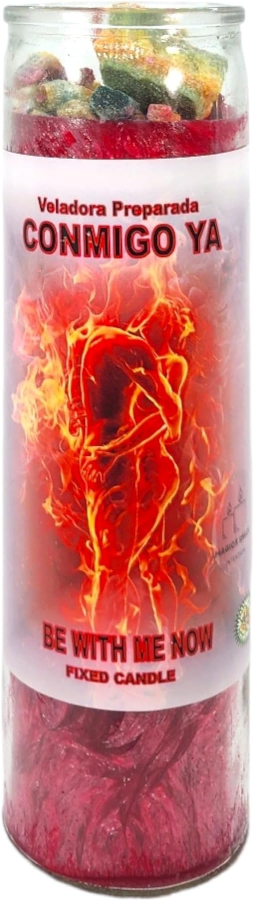 BE with ME Now-Palm Wax Spiritual Intention Spell Candle-[RED] | Vela CASA ESOTERICA PERFUMADA- (CONMINGO YA)
