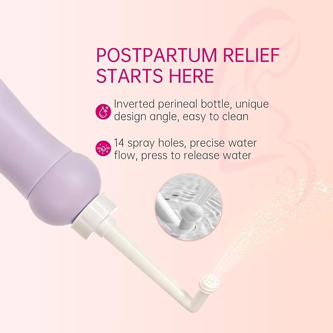 Postpartum Recovery Kit for Mom After Birth, Recovery Essentials with Peri Bottle, Cooling Spray, 4 Disposable Underwear, 30 Pad Liners & Hot Cold Packs