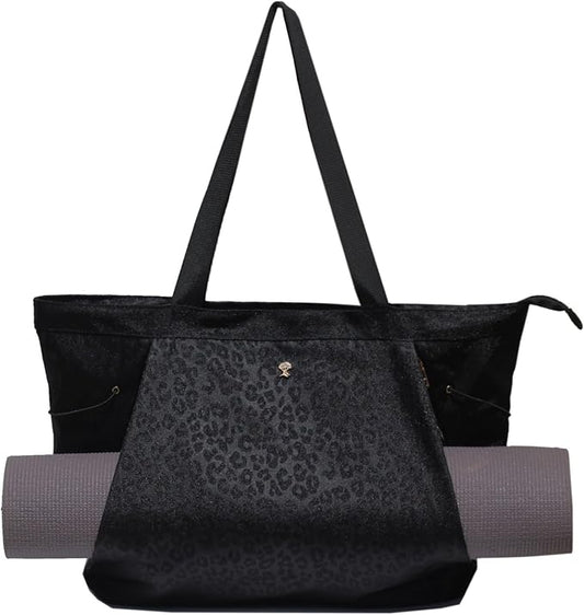 ESVAN Yoga Tote Bag for Women Shoulder Bags Drawstring for Office Workout Travel Carryall Pilates Gym and Beach