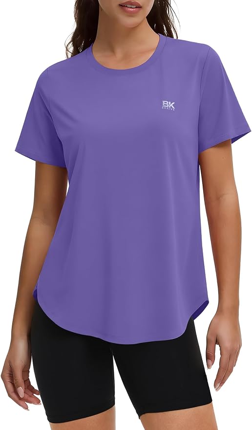BKRIVE Workout Tops for Women UPF 50+ Quick Dry Shirts (S-3XL) | Ideal for Hiking, Yoga, Running, Gym workouts, Pilstes, Tennis & Travel. Lightweight, Breathable & Moisture wicking