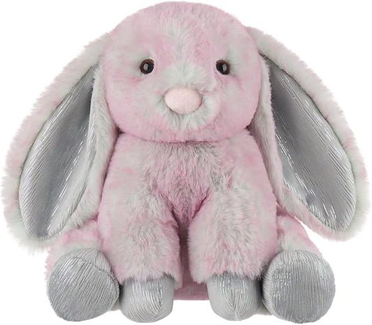 Apricot Lamb Toys Plush Bunny Rabbit Stuffed Animal with Fluffy Soft Ears (Grey-Pink, Small-8")
