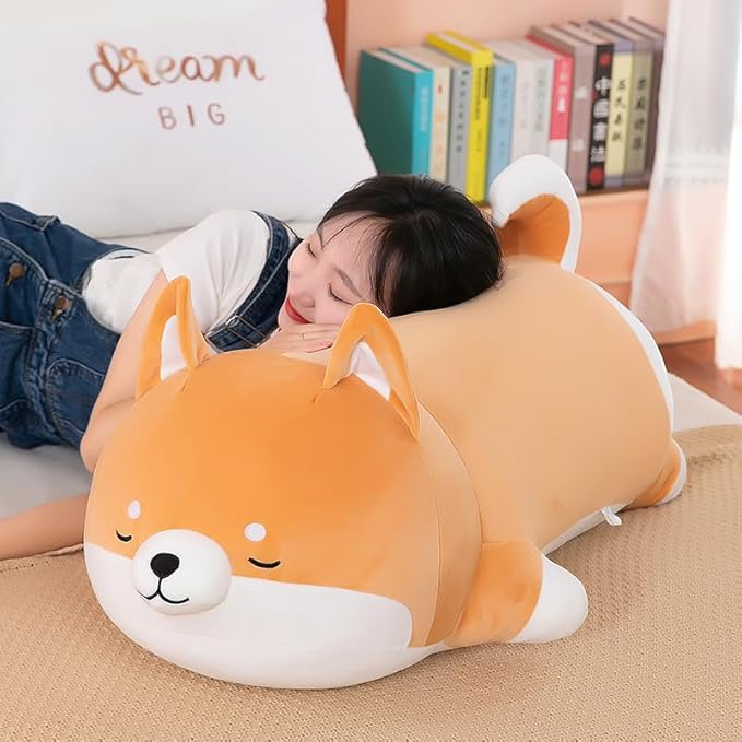 Shiba Inu Stuffed Animals, Soft Shiba Inu Dog Plush Pillow Cute Corgi Dog Plush Toy Gifts for Girls Kids Birthday Valentine(35cm/13.7inches)