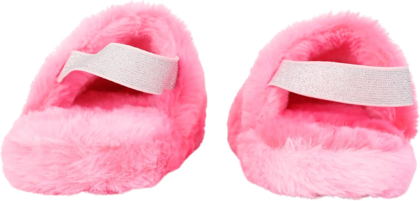 Ground Up Barbie Kids Slippers Platform Spa Slipper with Embroidery