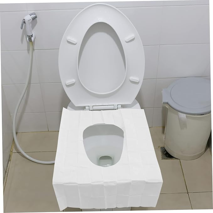 MAGICLULU 10Pcs Disposable Toilet Seat Covers for Public Restrooms Airplane Travel Easy to Use Potty Training Safe for Adults